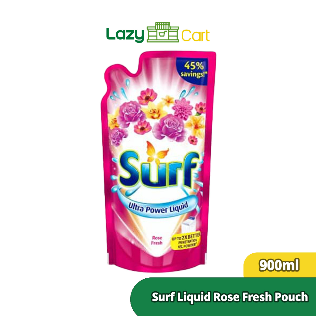 Lazycart Surf Liquid Detergent Rose Fresh 900ML Shopee Philippines