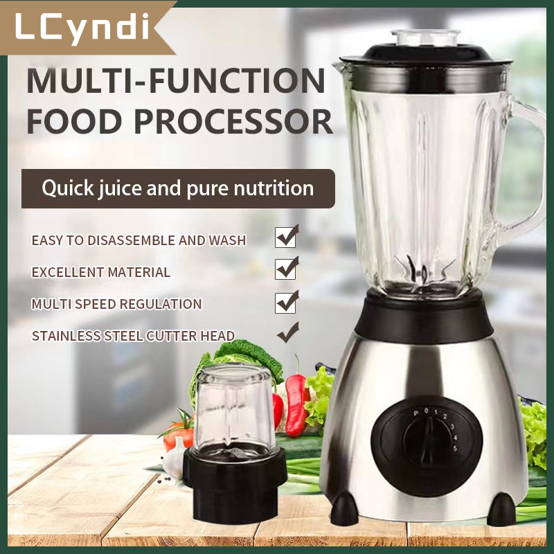 Blender Heavy Duty Fruit Blender Juicer Machine Ice Crusher With 1.5l ...