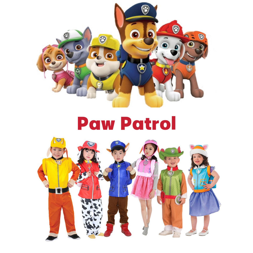 Paw Patrol(Chase Marshall Sky) Costume With Bag Set Halloween Cosplay