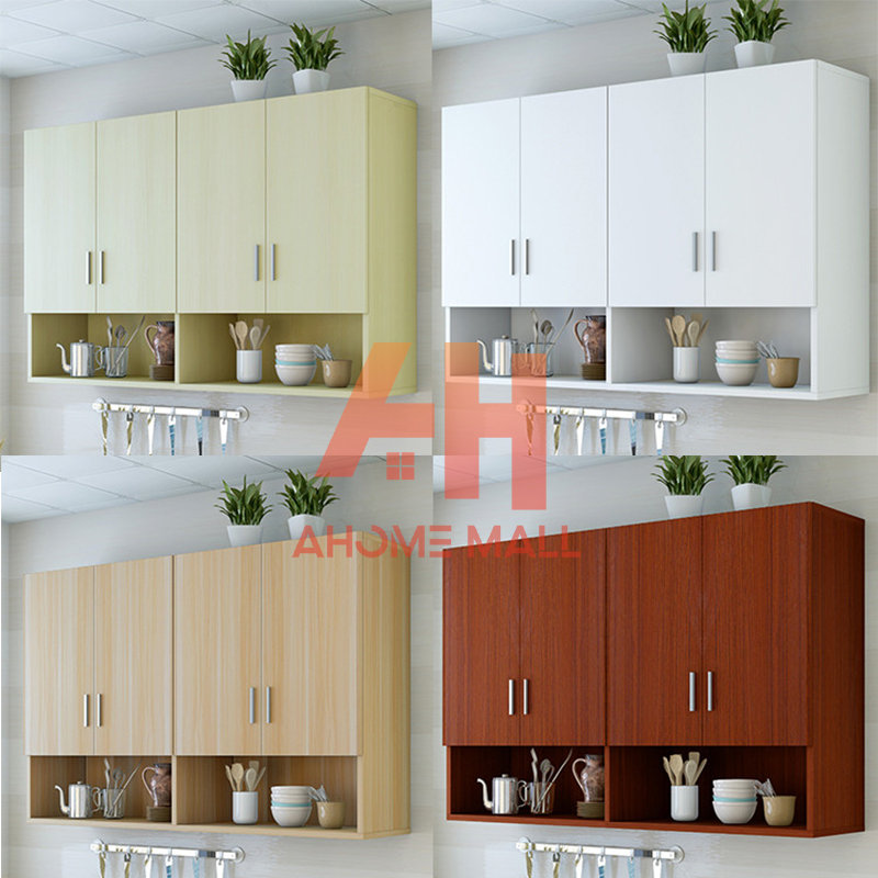 Kitchen Cupboar Wooden Hanging 4 Door With Shelf Wall