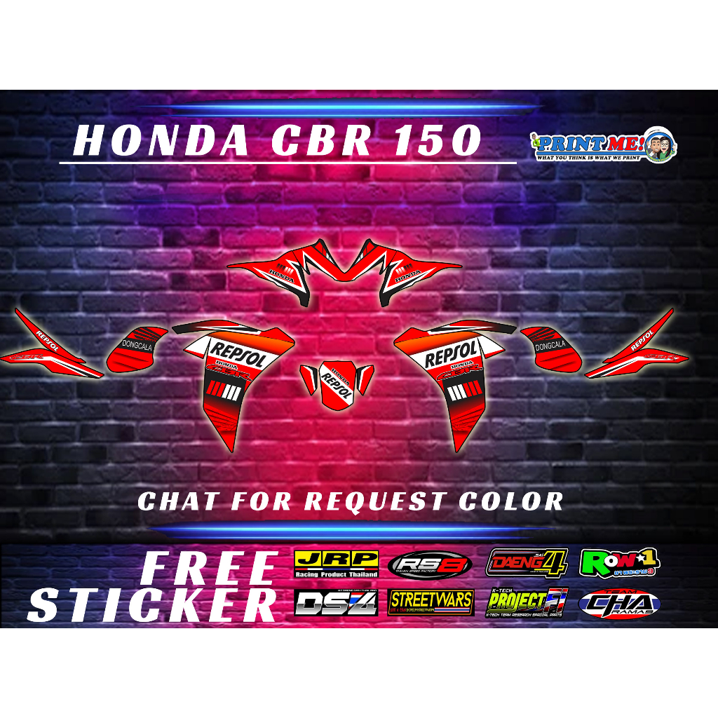HONDA CBR 150R STICKER DECAL REPSOL DESIGN | Shopee Philippines