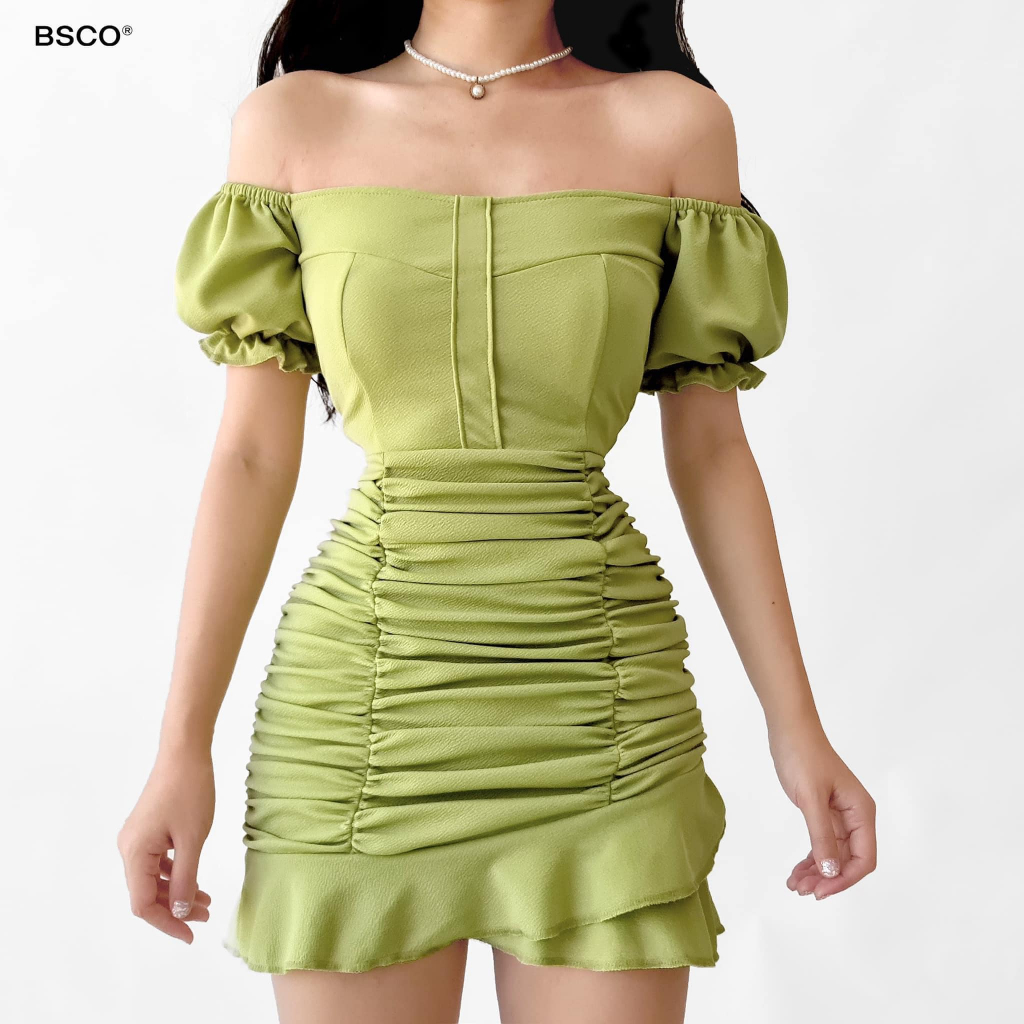 Apple green cocktail outlet dress