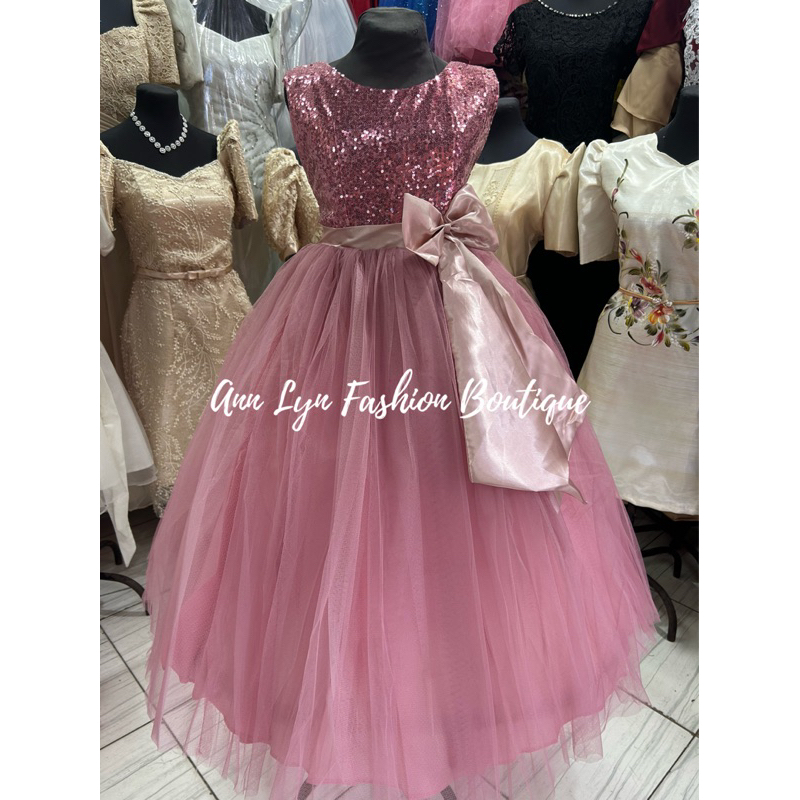 Flower girl gown old rose online