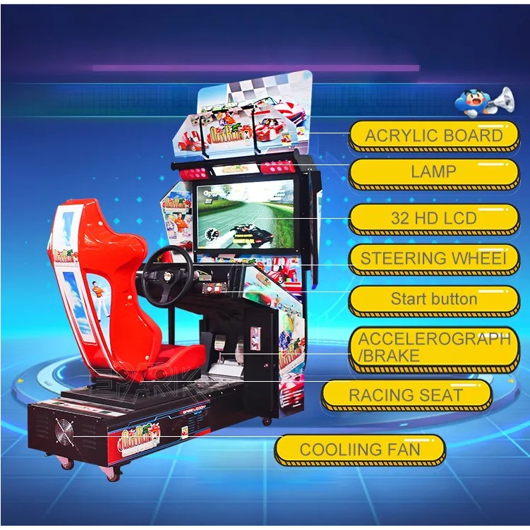 BRAND NEW SINGLE CAR RACING ARCADE MACHINE / CAR RACING ARCADE MACHINE ...