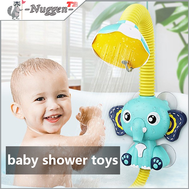 Nuggen Baby shower toys Elephant Children's shower 360 degree