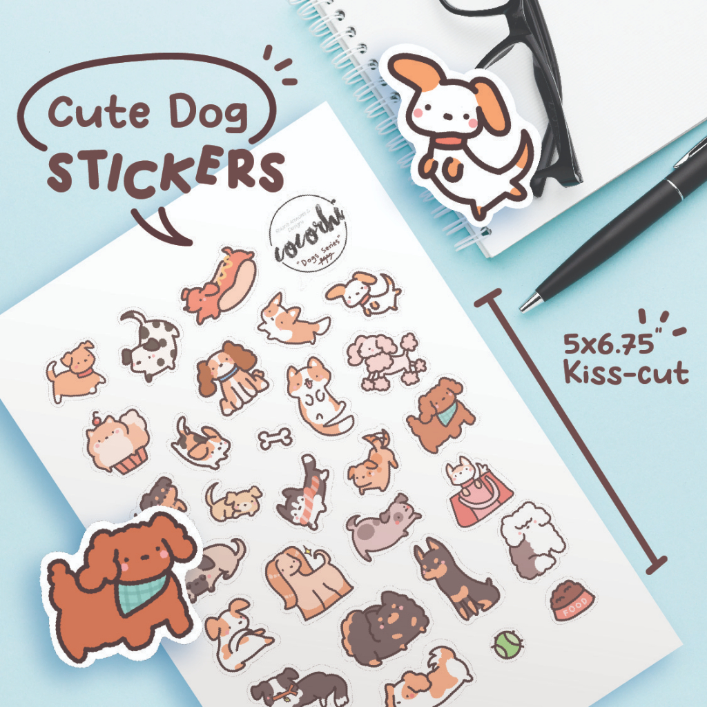 Cute Dog Sticker Collection | Shopee Philippines