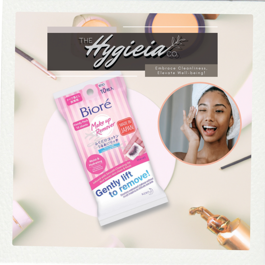 Biore Makeup Remover Cleansing Oil Cotton Facial Sheets (10 sheets