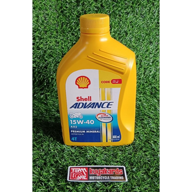 SHELL ADVANCE 15W-40 AX5 ENGINE OIL FOR ALL CLUTCH TYPE/4 STROKE ...