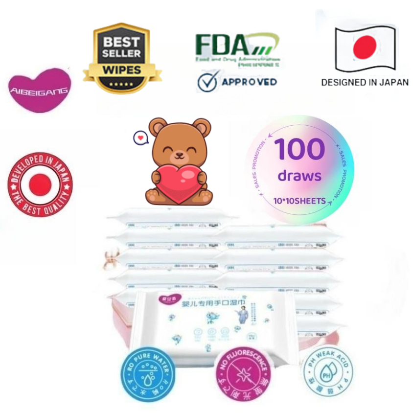 AIBEIGANG Best baby wipes per pack of 10PCS organic baby wipes (alcohol