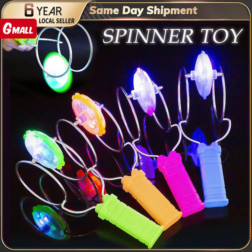 【Fast Delivery】 Spinning Top Colorful Luminous Gyroscope Hand