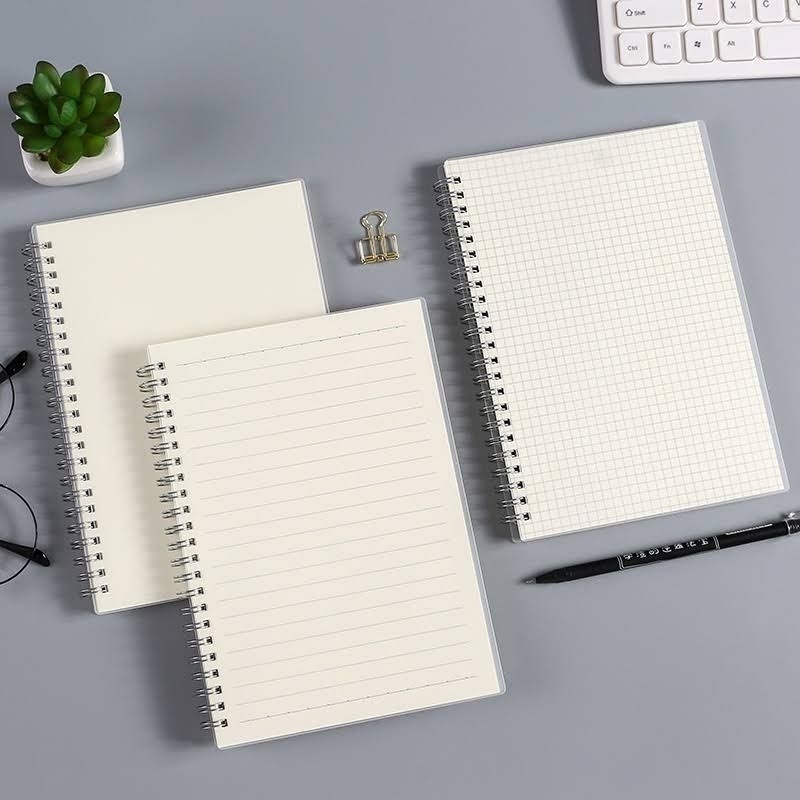 Clear Cover Spiral Notebook A5 / A6 - Lined - Muji Style- Minimalist ...