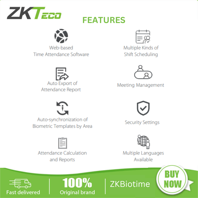 ZKBioTime Web-Based Time and Attendance Management Software for Time ...