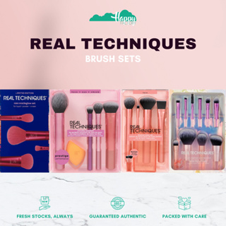 Real Techniques Everyday Essentials Kit, Makeup Brush & Beauty Sponge Set,  5 Piece Set