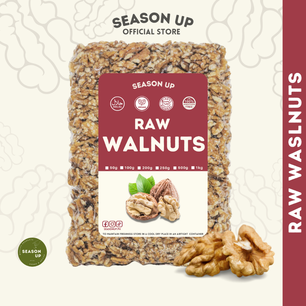 Seasonup premium Raw walnuts (50g,100g, 200g) Shopee Philippines