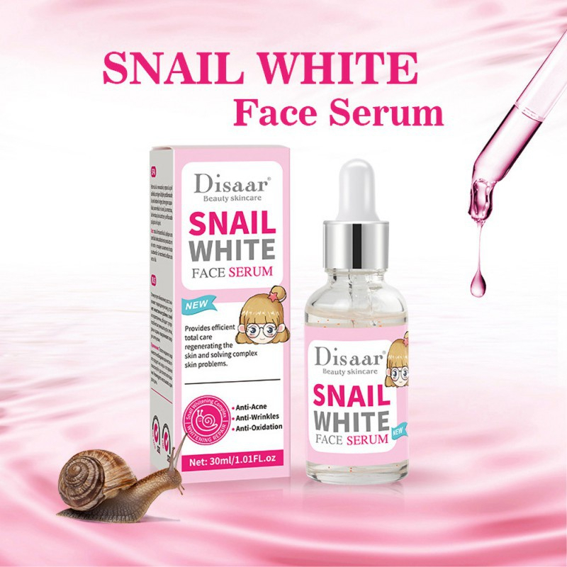 DISAAR snail white face serum Moisturizing Skin Skin Care 30ml | Shopee ...