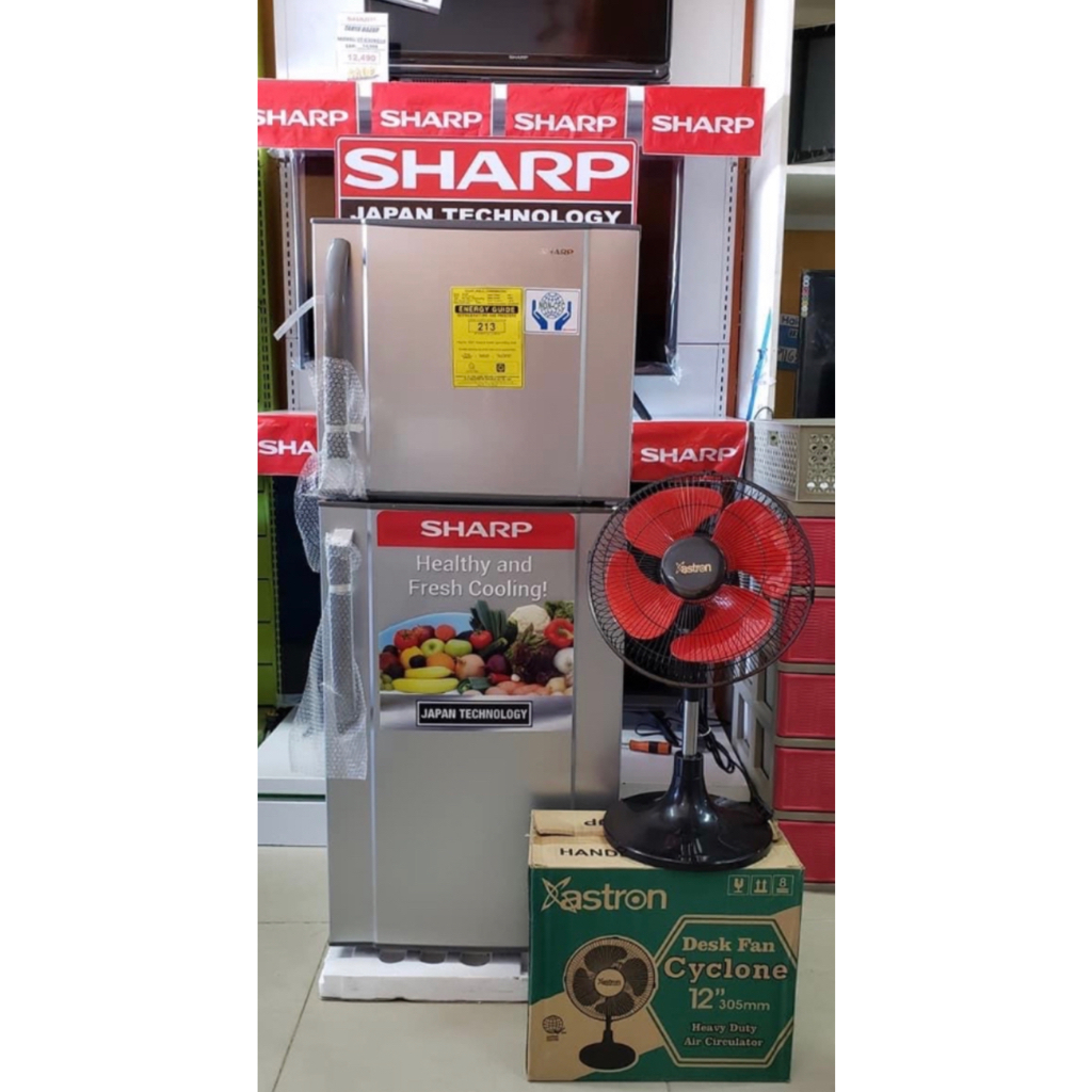 Sharp Two Door Direct Cooling Refrigerator FREE FREE DESK FAN | Shopee ...