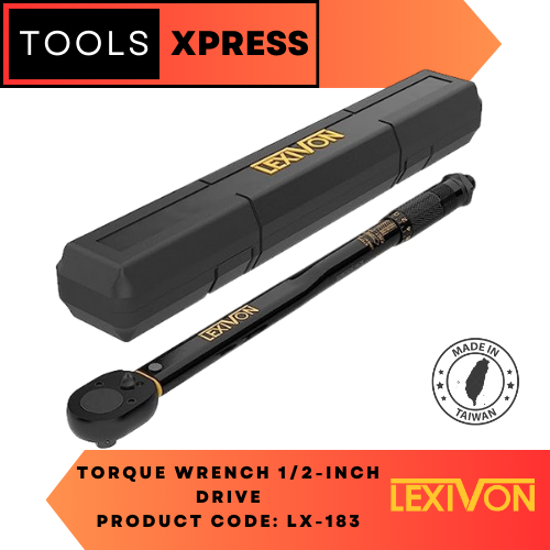 LEXIVON Torque Wrench 1/2 inch Drive Click 10150 ftlb / 13.6203.5 Nm