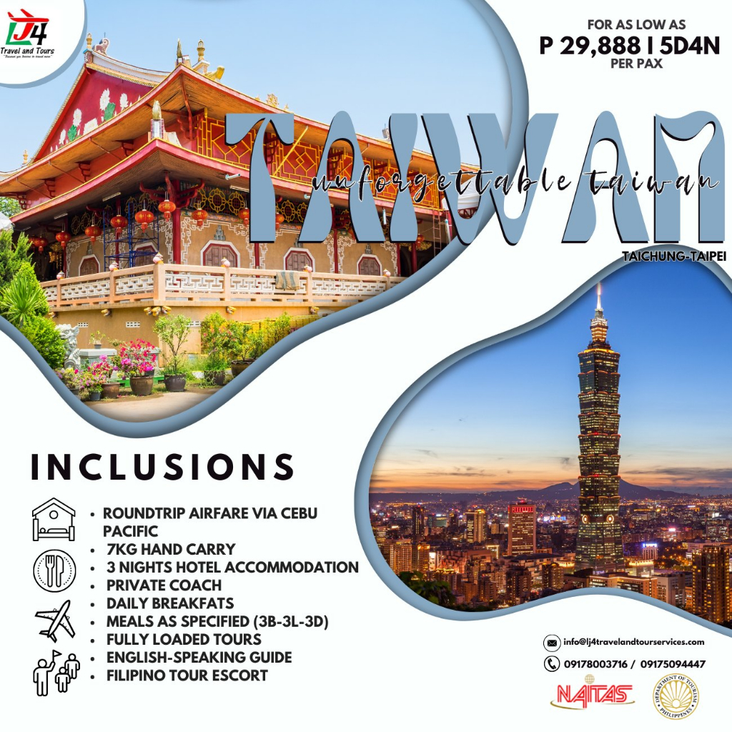 taiwan tour package philippines 2024