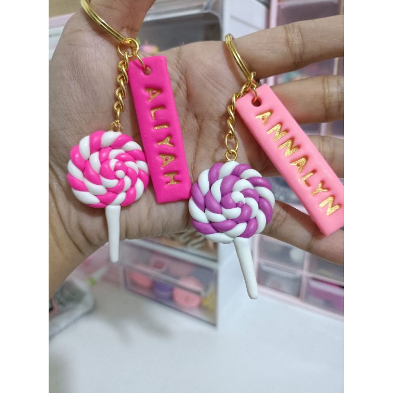Candyland keychain with nametag Shopee Philippines