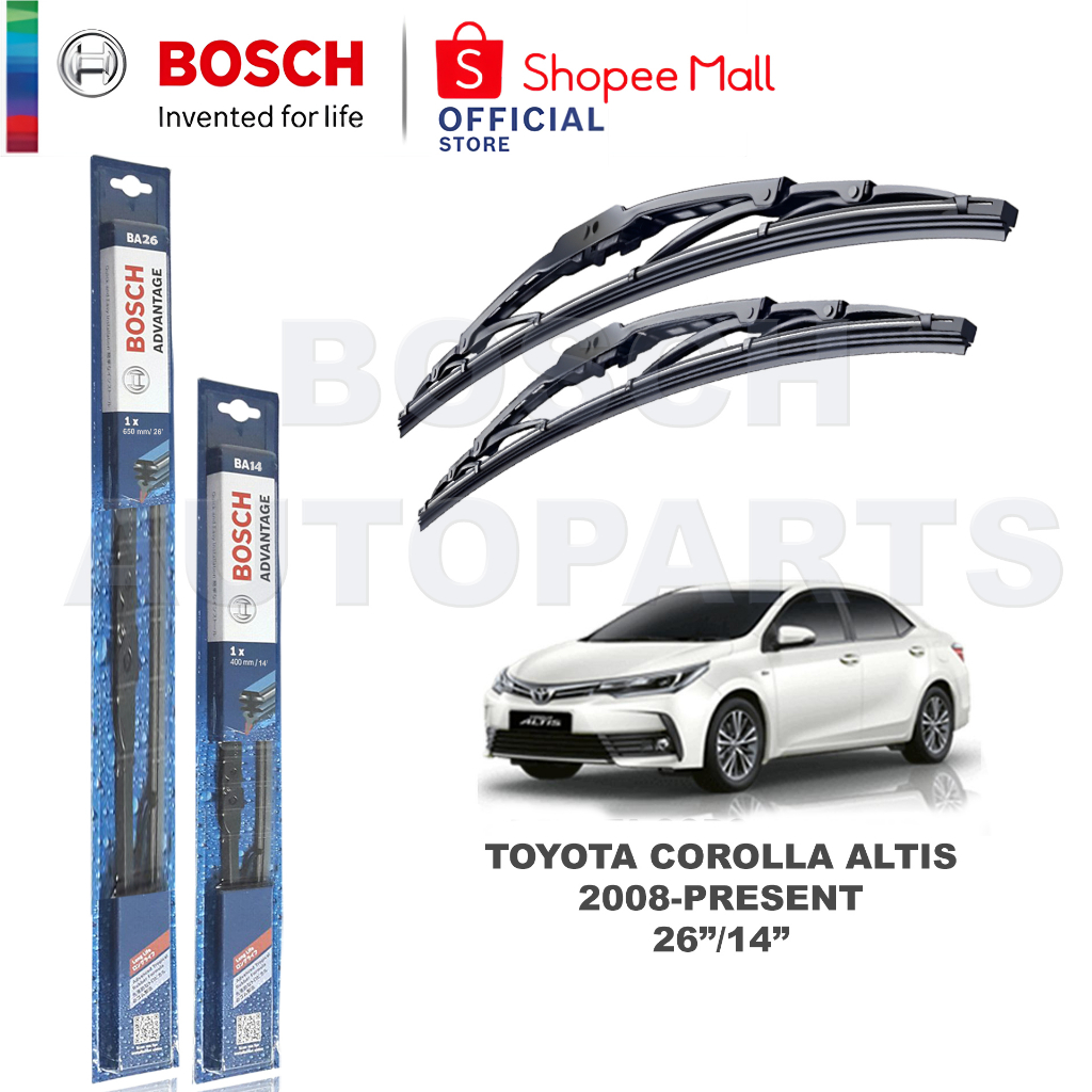 Bosch Advantage Wiper Blade Set For Toyota Corolla Altis 2008Present