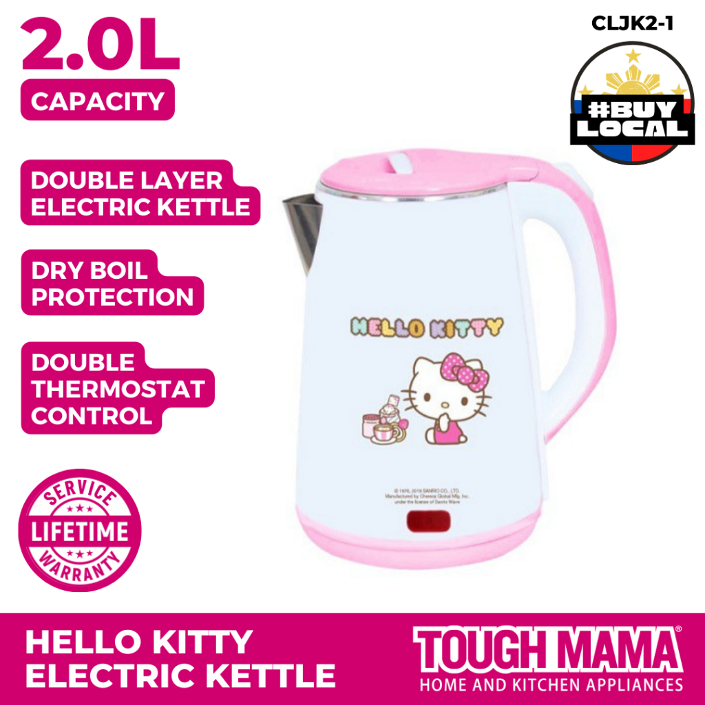 Tough Mama CLJK21 Hello Kitty Electric Kettle Double Layer 2L Electric