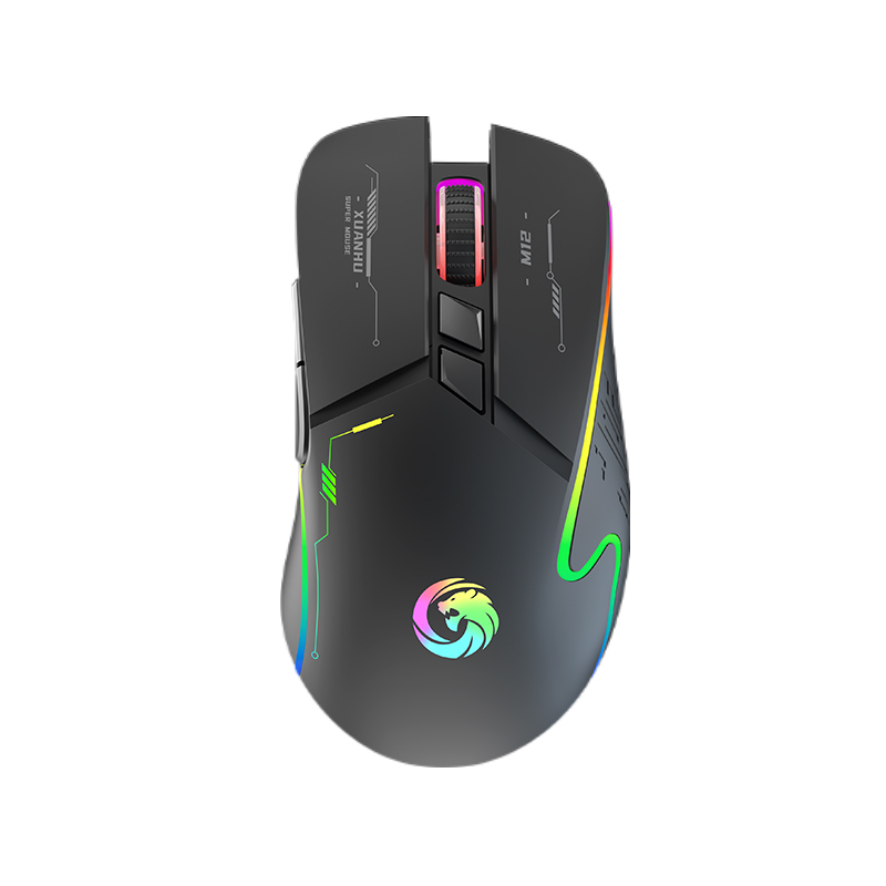 New Mech Style 7-button Wireless Mouse 2.4G Rechargeable Silent Game ...