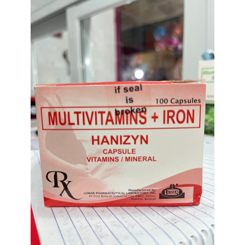 HANIZYN Multivitamins PLUS Iron 30 Capsules Shopee Philippines