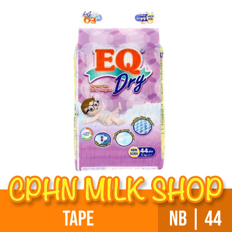 EQ Dry Tape Baby Diapers Econo Pack Newborn 44 Shopee Philippines