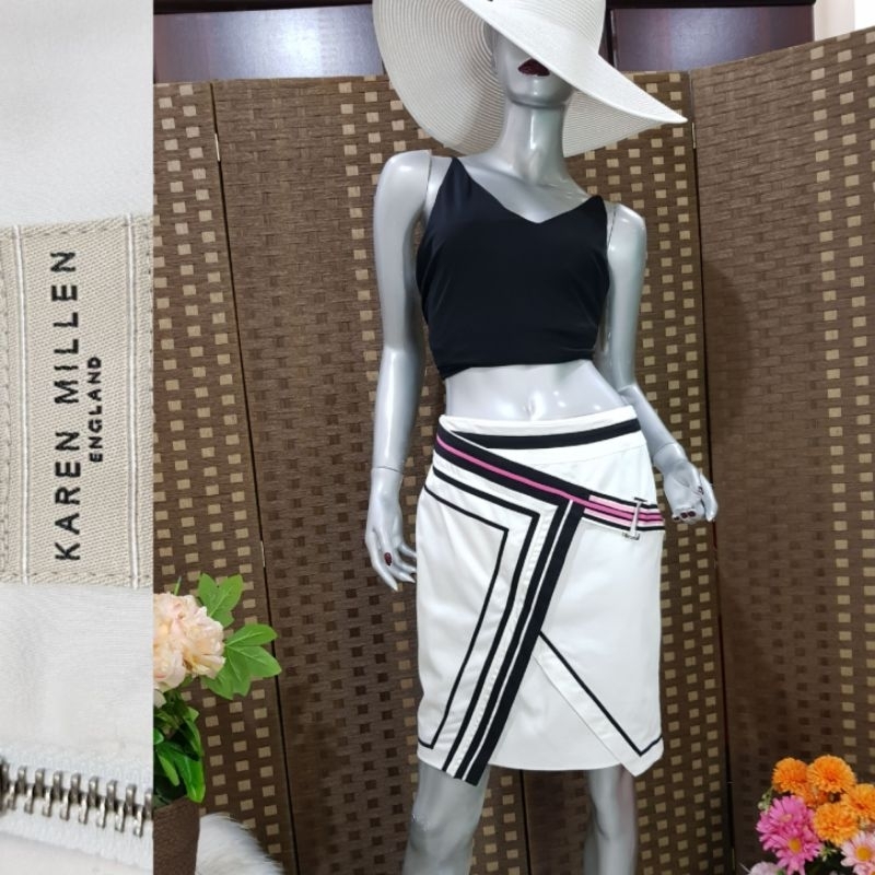KAREN MILLEN white skirt Shopee Philippines