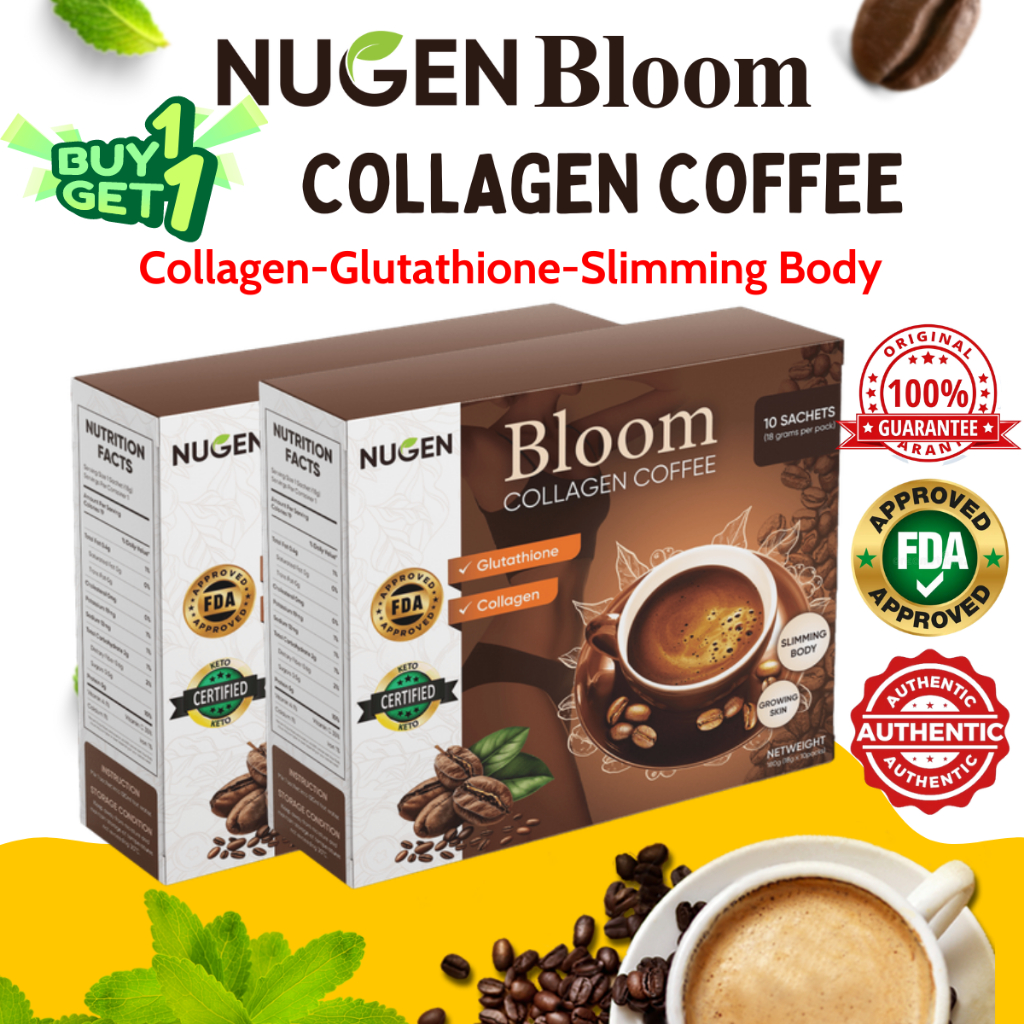 [Buy 1 get 1] NUGEN Bloom Collagen Coffee slimming coffee and whitening