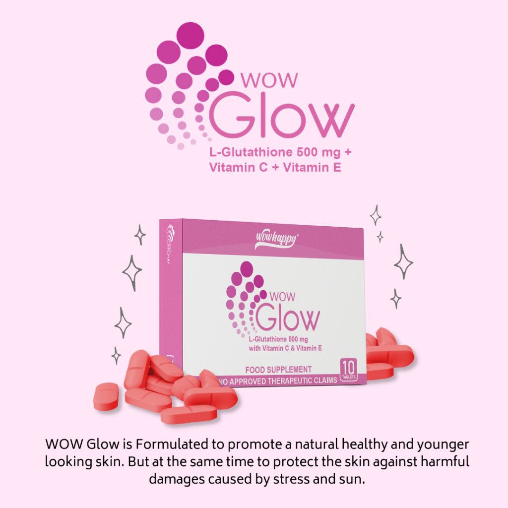 B1T1 Wowhappy WOW GLOW GLUTATHIONE Tablets with Vitamin C & E, Biotin, ALA, Grapeseed, L-Lysine FDA✓