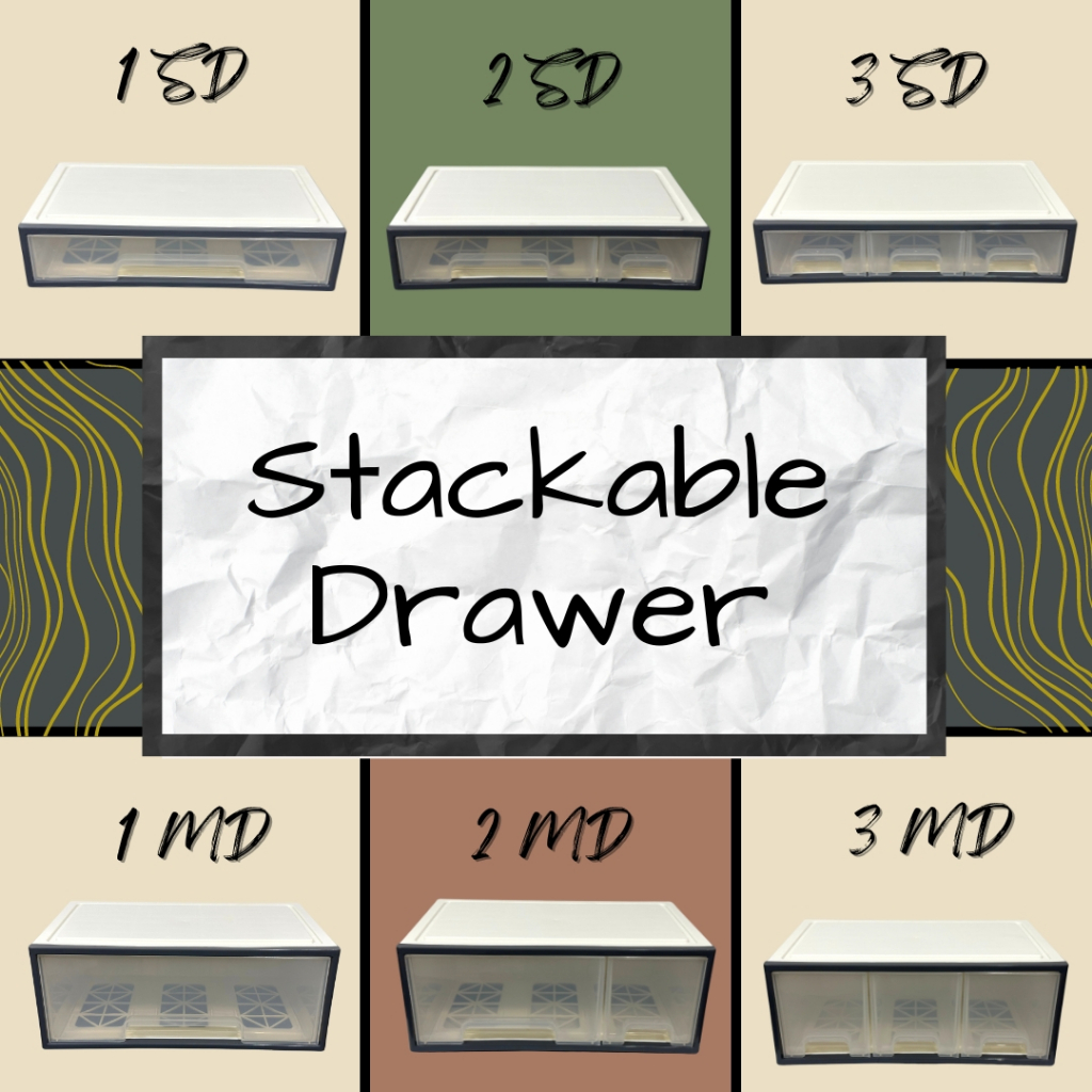 Stackable Storage Drawer Multipurpose Drawer Office Home Desktop ...