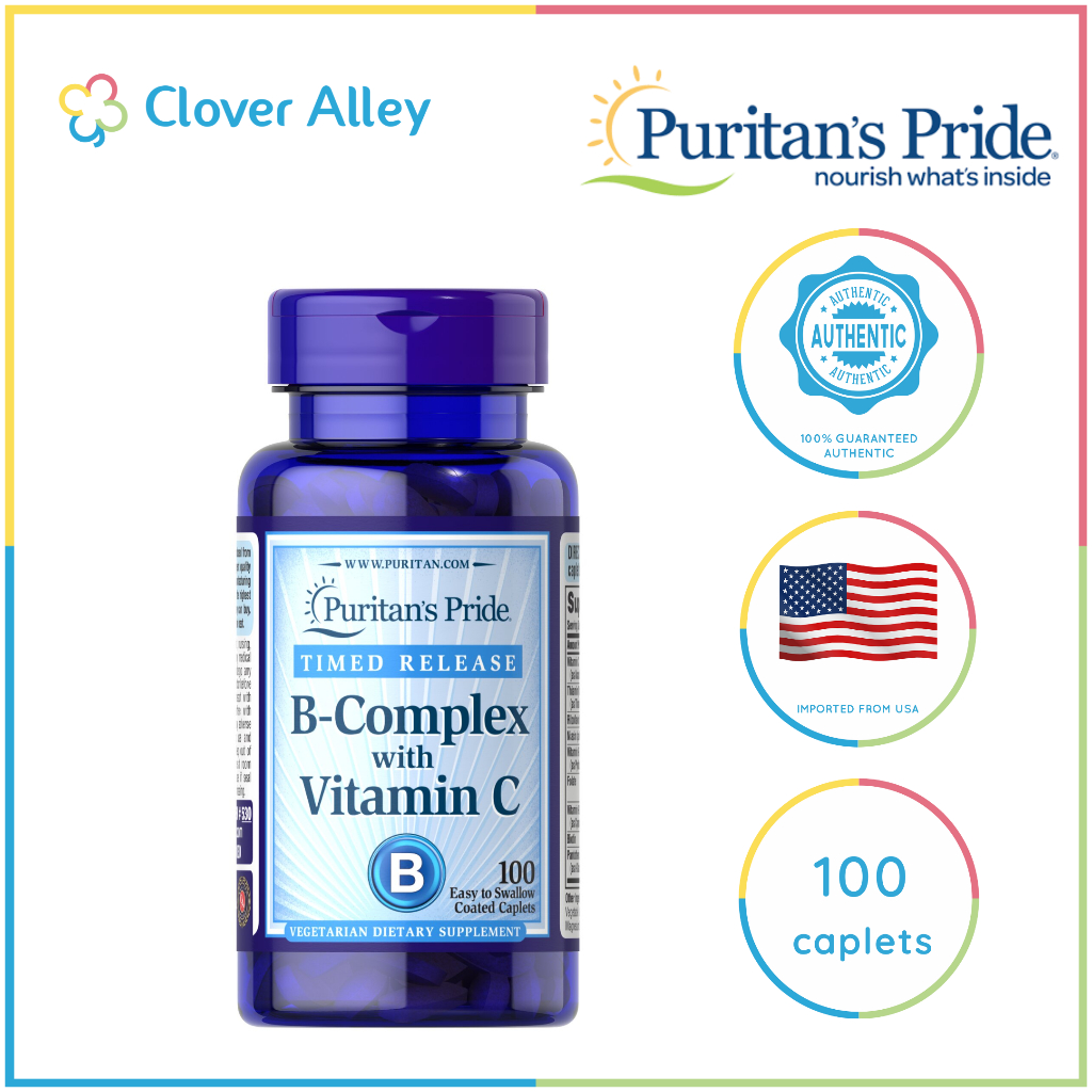 Puritan's Pride Vitamin + Vitamin C Time Release100 Caplets