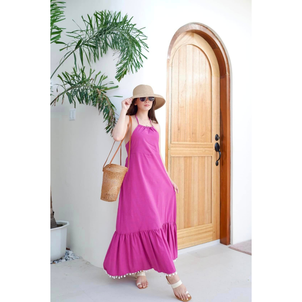 Halter summer maxi dress online