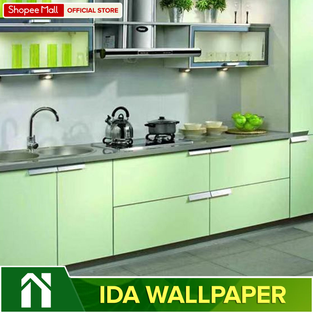 IDA Glossy Wallpaper 5m x40cm Vinyl Contact Paper for Kitchen