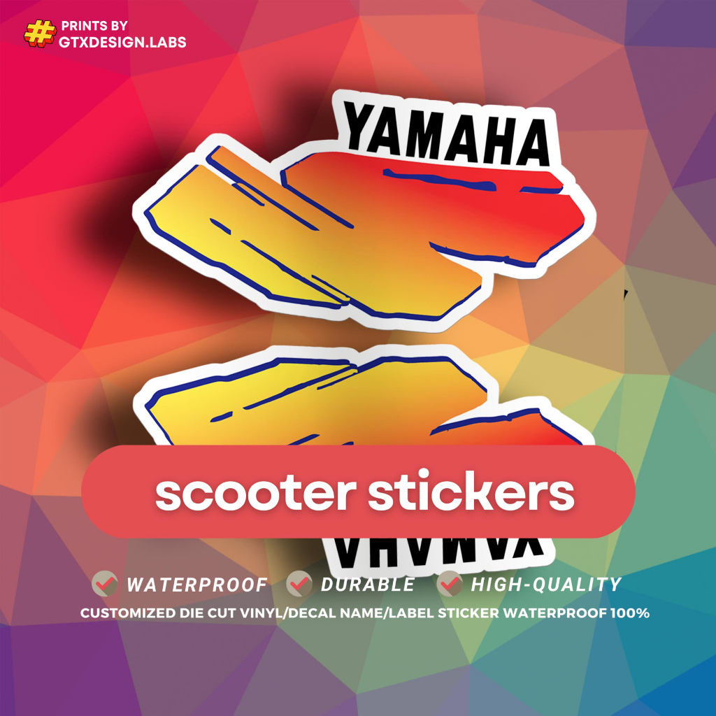 Yamaha Chappy 50cc Decal Sticker WITH FREEBIES 1Set or 1 Pair Left and ...