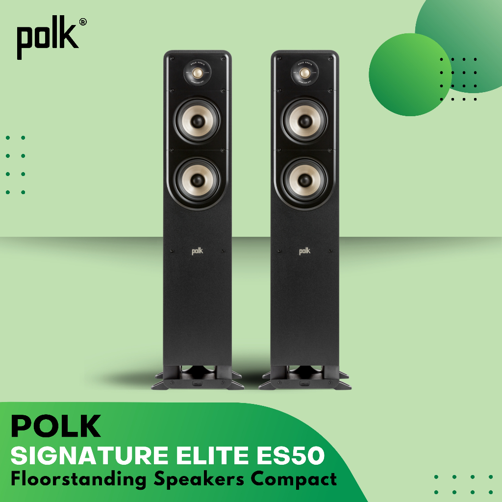 Polk Audio Signature Elite ES50 Floorstanding Speakers Black Polk