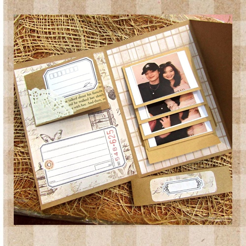 Story scrapbook greeting card / greeting card unique gift book journal