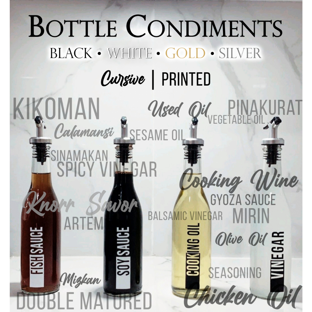 375mL 1Pc. Glass Condiments Bottle Organizer Fish Sauce Soy Sauce