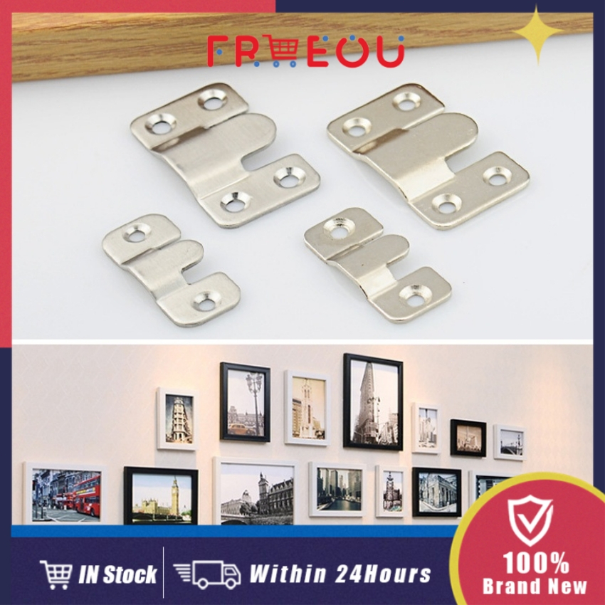 5 Pairs Flush Mount Bracket Picture Frame Hanger Photo Hook Z Clip