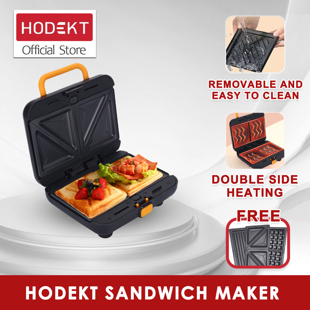 HODEKT 3 in 1 Waffle Maker Electric Sandwich Maker MultiFunctional