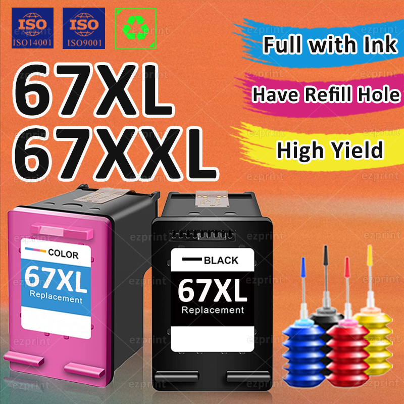 Compatible for HP 67XL Ink Cartridge HP 67XXL Ink HP 67 Ink Refill for ...