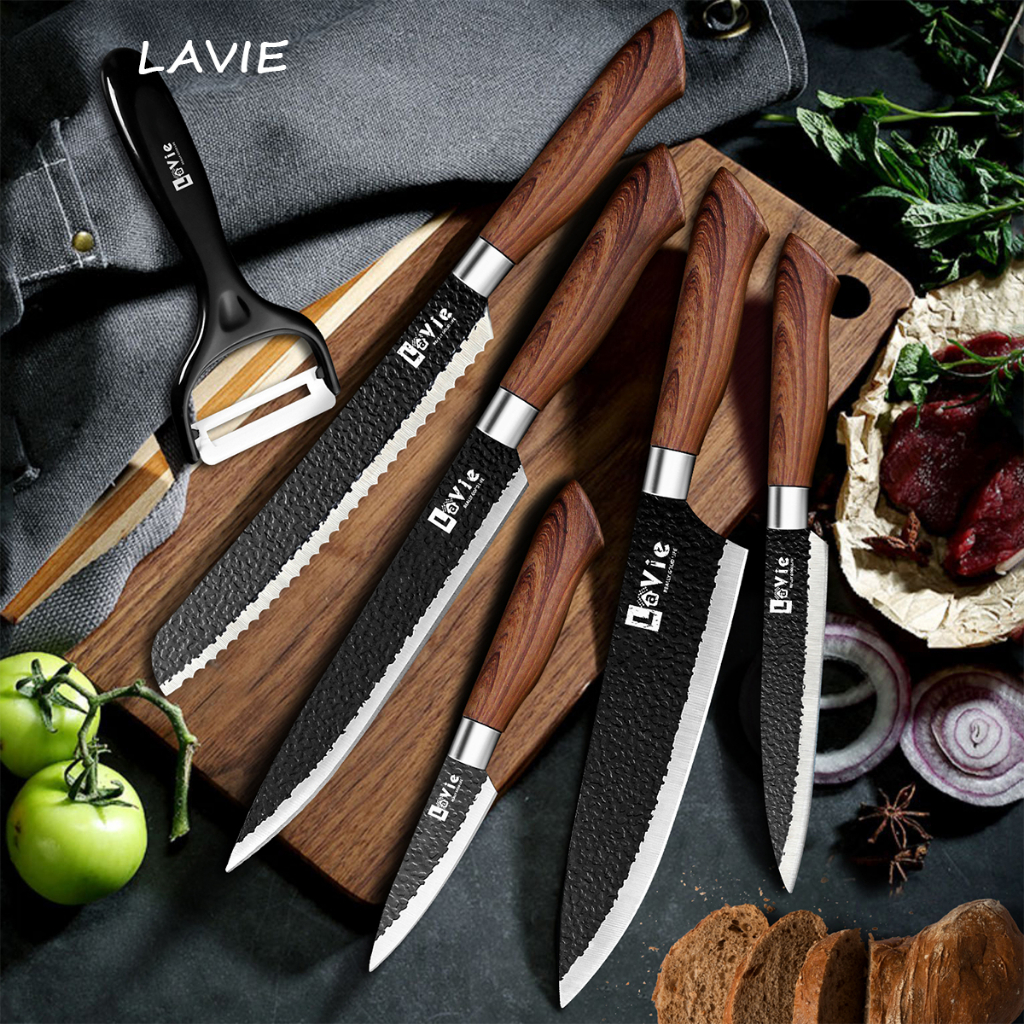 LaVie 6PCS Kitchen Knife Set High Quality Knife Set Stainless Japanese