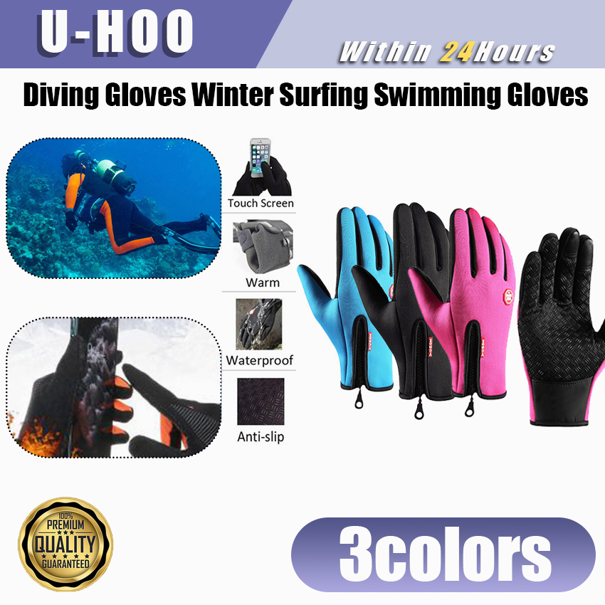 Thicken Diving gloves Touchscreen Waterproof Gloves for Scuba Snorkel