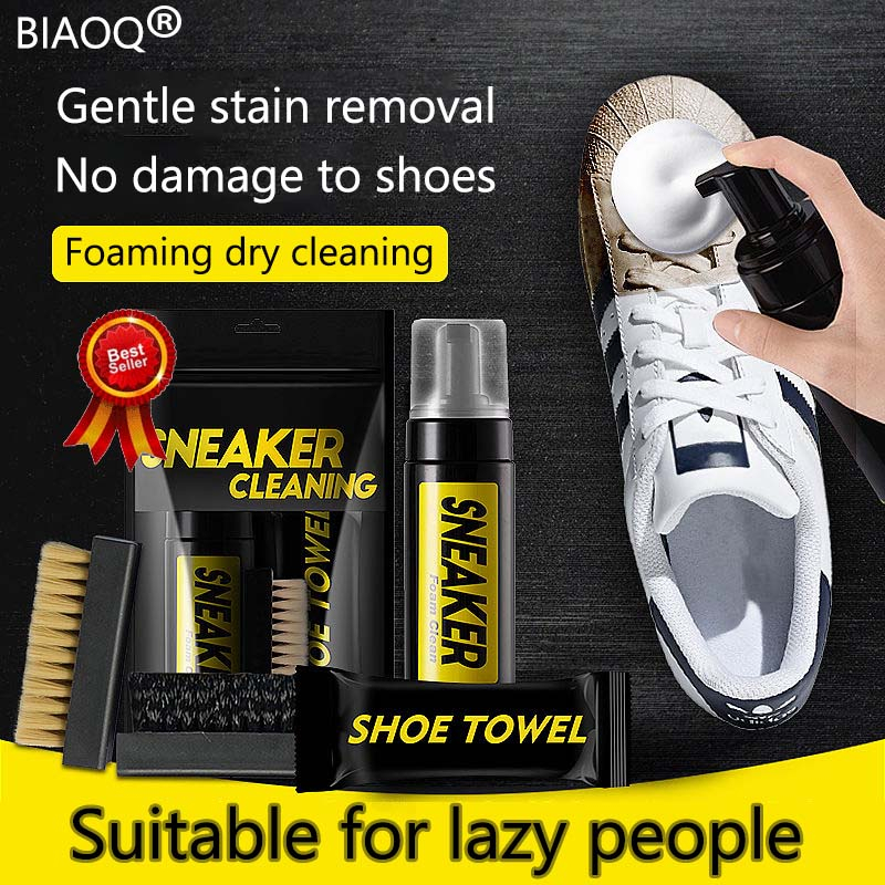 3in1 Shoe Cleaner Foam Premium Sneakers Dry Cleaning Kit Sneaker White ...