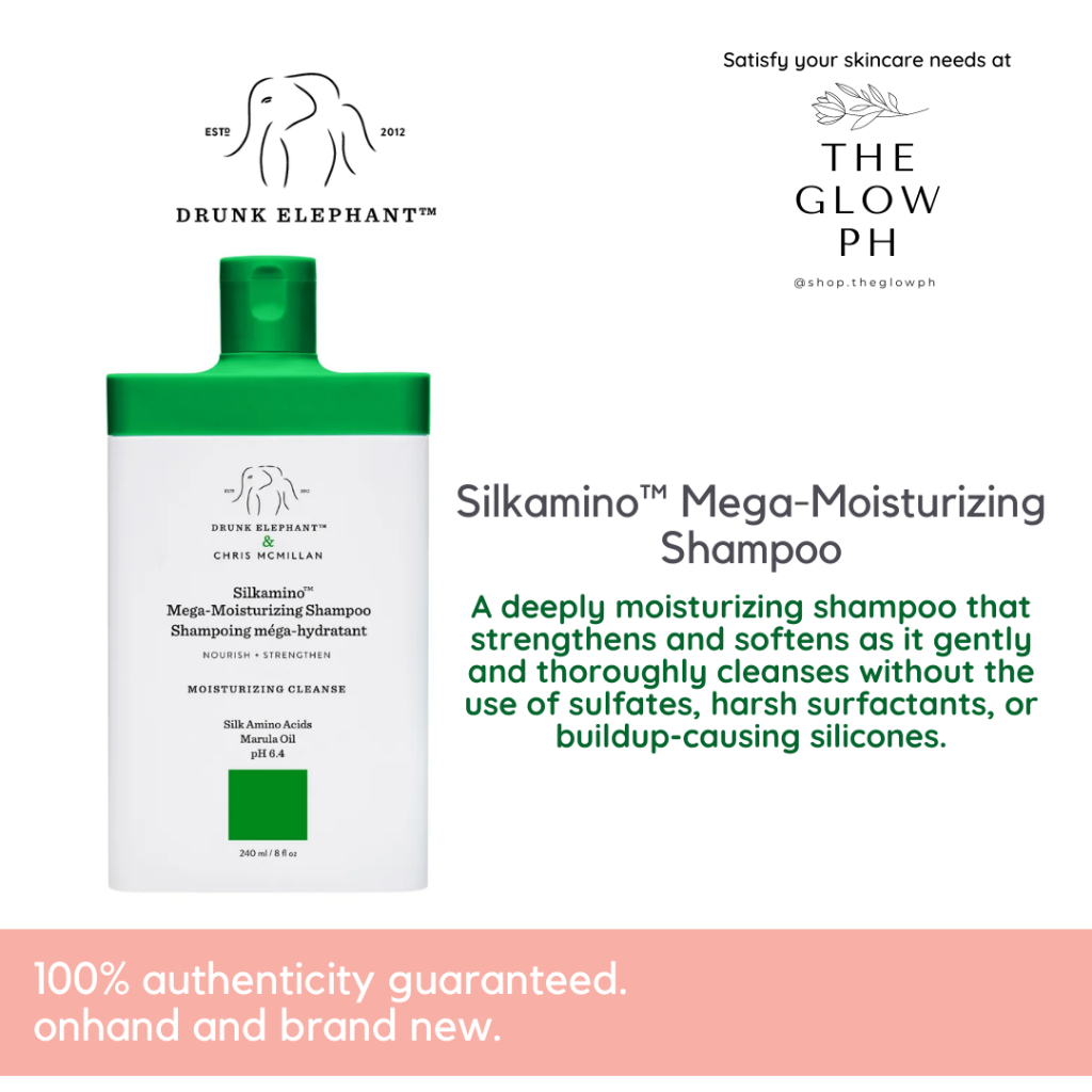 DRUNK ELEPHANT Silkamino MegaMoisturizing Shampoo 240ml Shopee