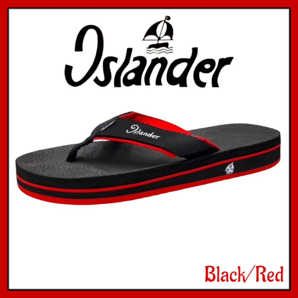 Islander 'Black/Red' Men's Authentic and Original summer rubber ...