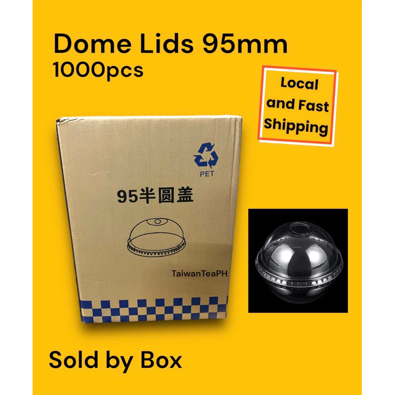 Dome Lids FLat Lids Strawless for Plastic Cup 95MM Disposable Cups