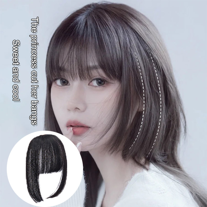 Princess Cut Bangs Cosplay Cute Realistic Hairstyle Triple Cut Aligned ...