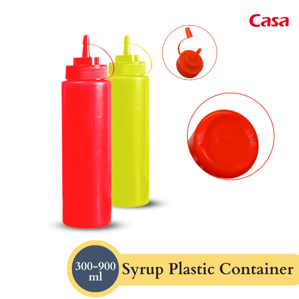 Casa Colored Plastic Squeeze Condiment Bottles With Twist On Cap 300ml ...